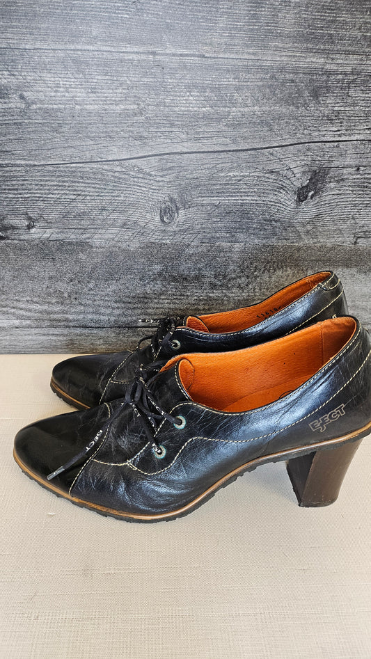 Eject Black Lace Up Heels (41)