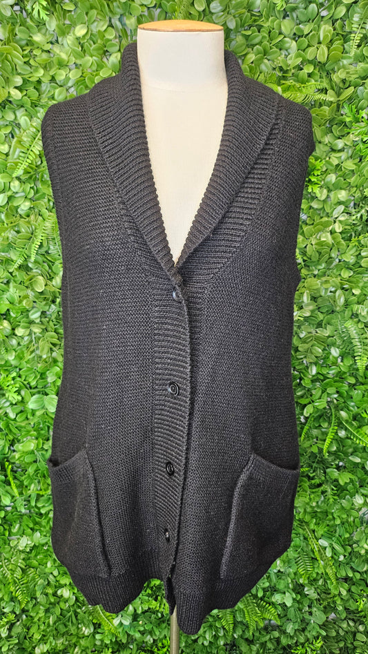 Twin Lakes Black Knitted Vest (12-14)
