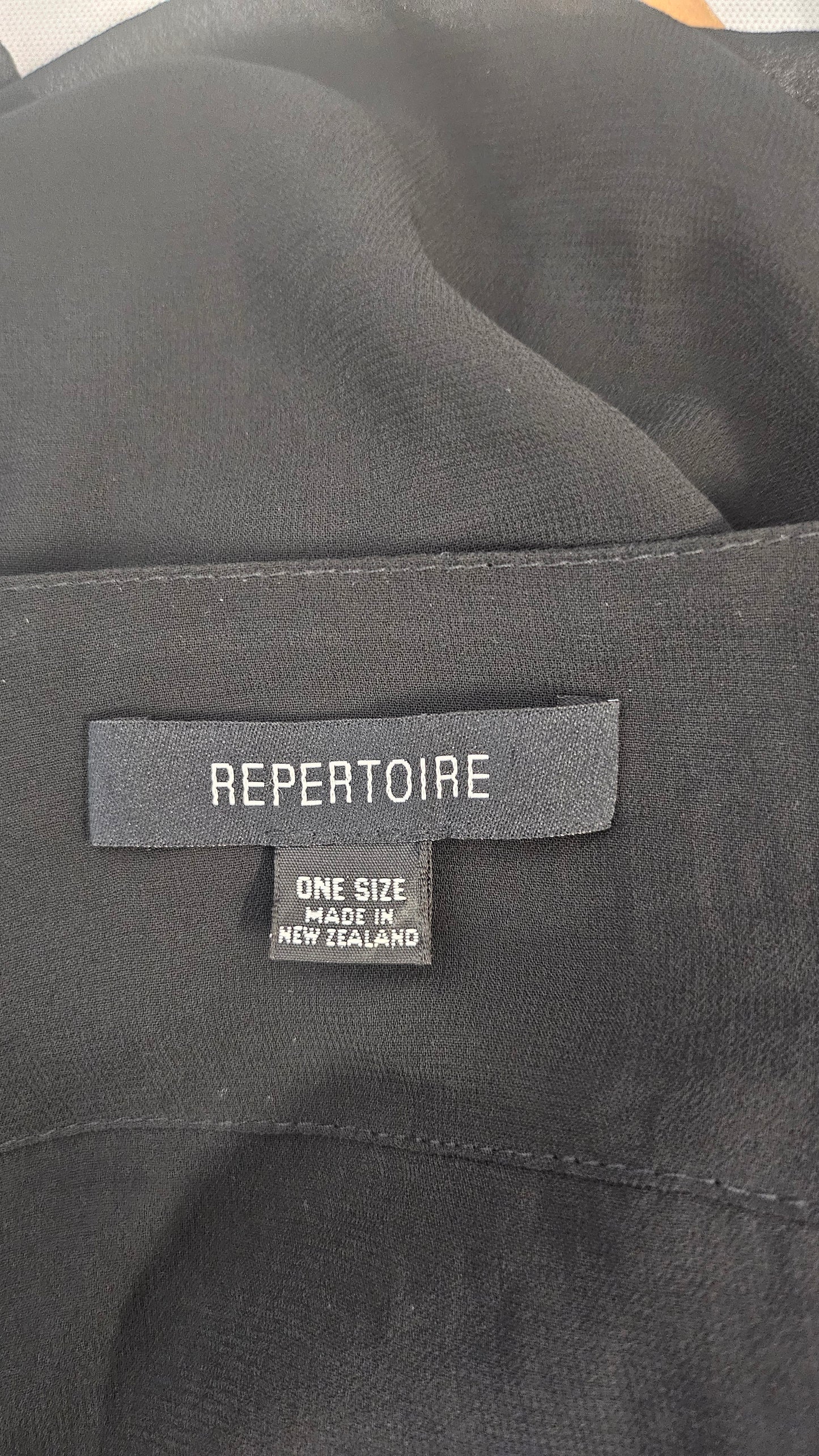 Repertoire Black Sheer Draped Jacket (OSFM)