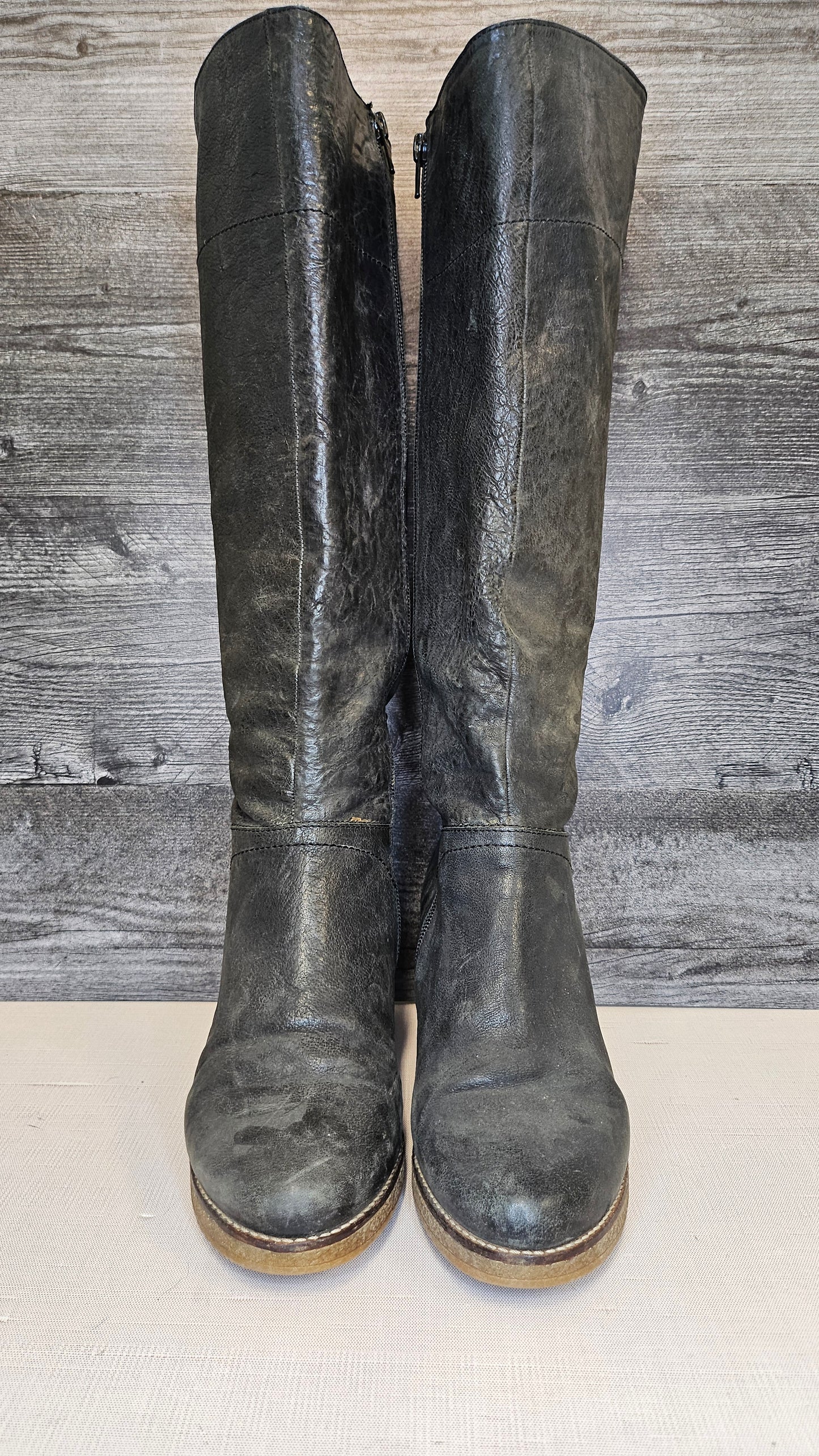 Overland Charcoal Grey Knee High Boots (40)