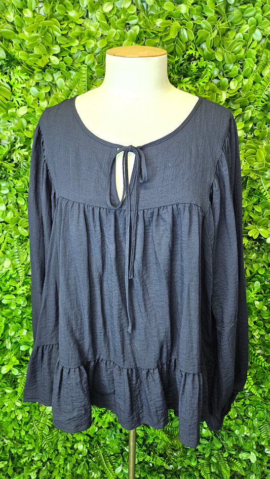 Whistle Navy Babydoll Top (18)
