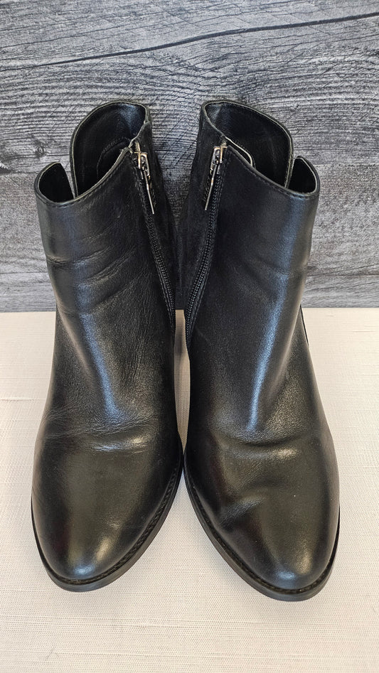 Pulp Noir Black Leather Ankle Boots (40)