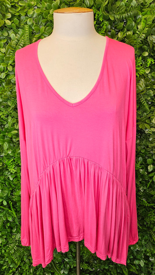 Home Lee Pink Frill Drape Top (14)