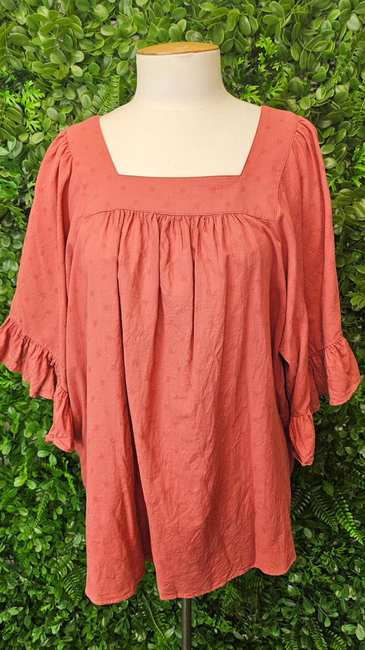 Wild Child Rust Relaxed Style Top (16)