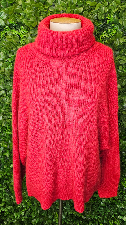 Camilla and Marc Red Rolled Neck Knit (14)