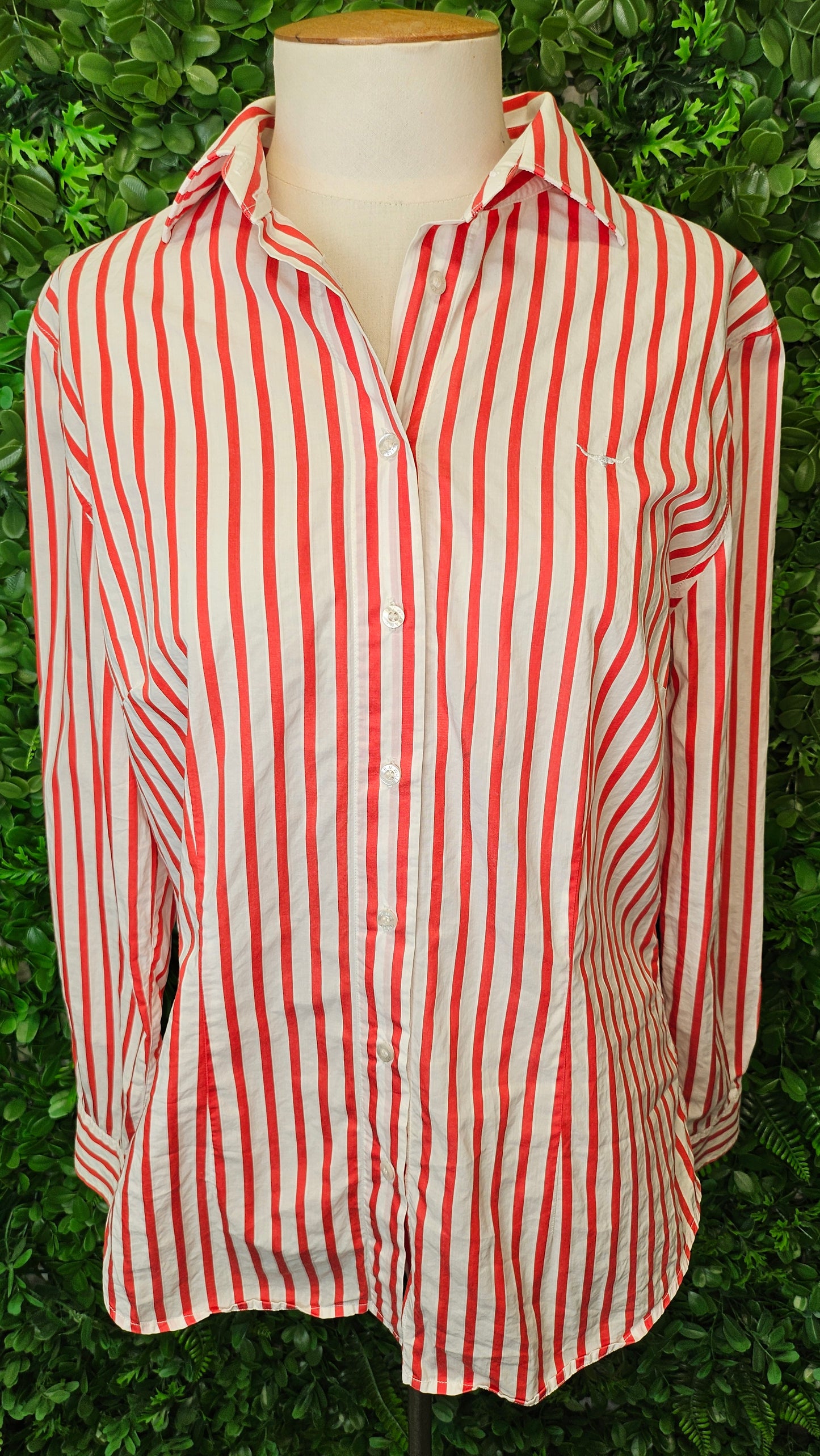 RM Williams Red/White Fitted Shirt 12