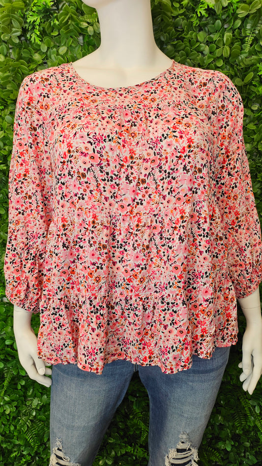 Unknown Floral Tiered Top (16)
