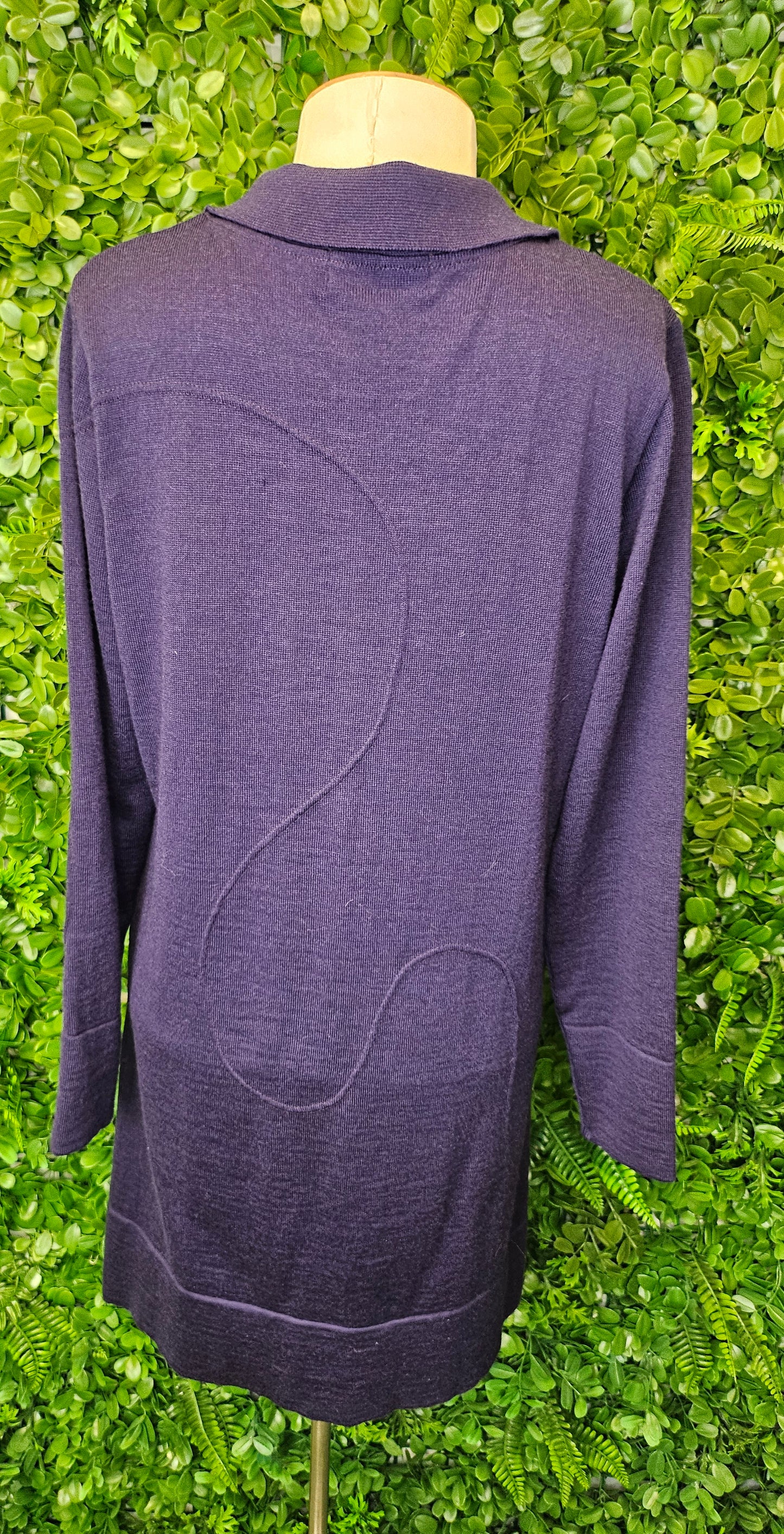 Xquisite Purple Longline Cardi Knit (10)