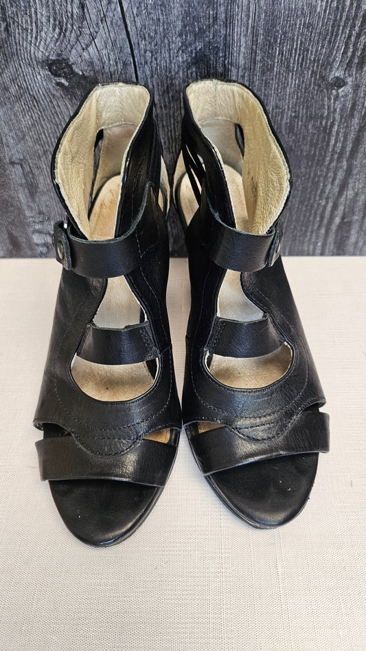 Dkode Black Leather Heels (37)