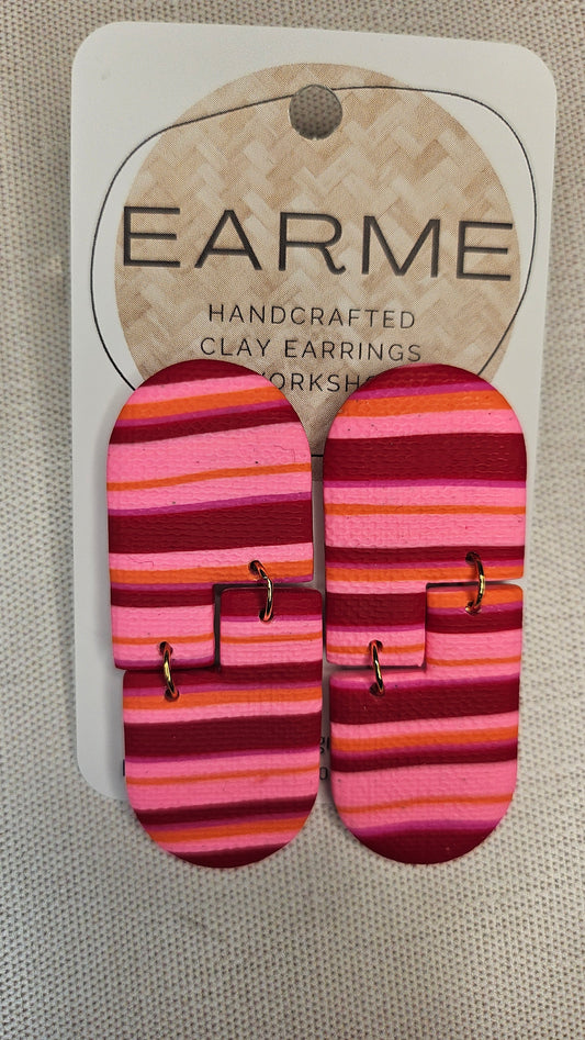 Earme  Stripe Drop Earrings BNWT