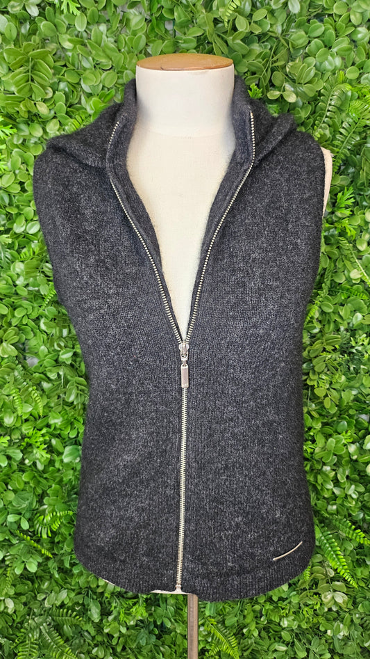 Merino Mink Grey Hooded Zip Vest (10)