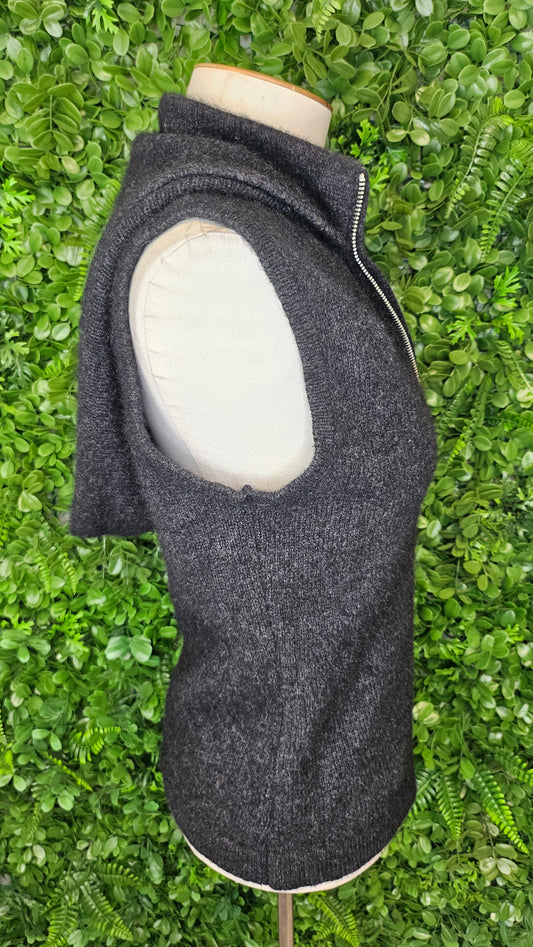 Merino Mink Grey Hooded Zip Vest (10)