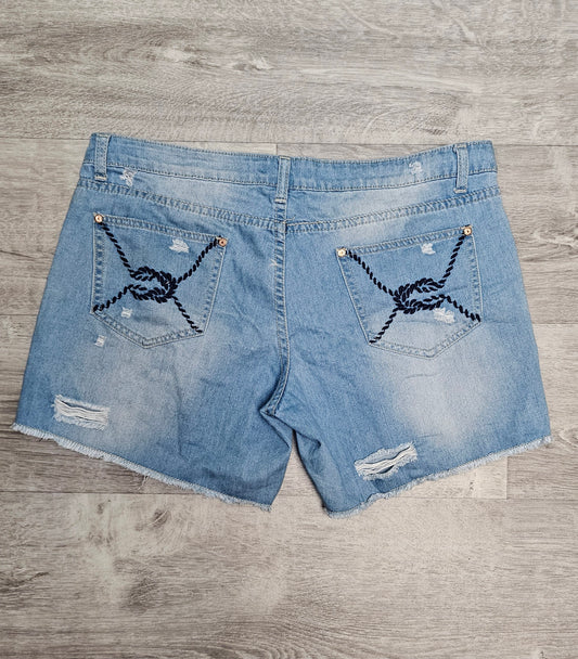 Seafolly Blue Wash Distressed Shorts (14)