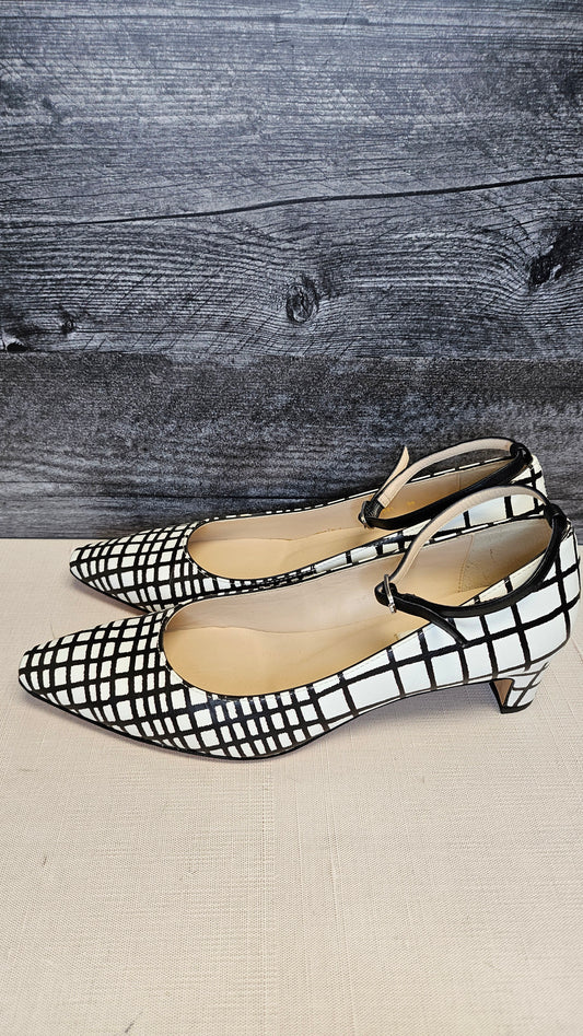 L K Bennett  B/W Print Heel New (39)