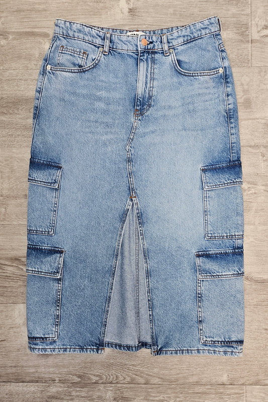 Only Blue Denim Long Skirt (14)