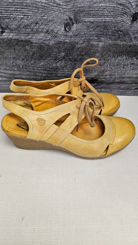 Yokono Mustard Lace Up Mary Jane (37)