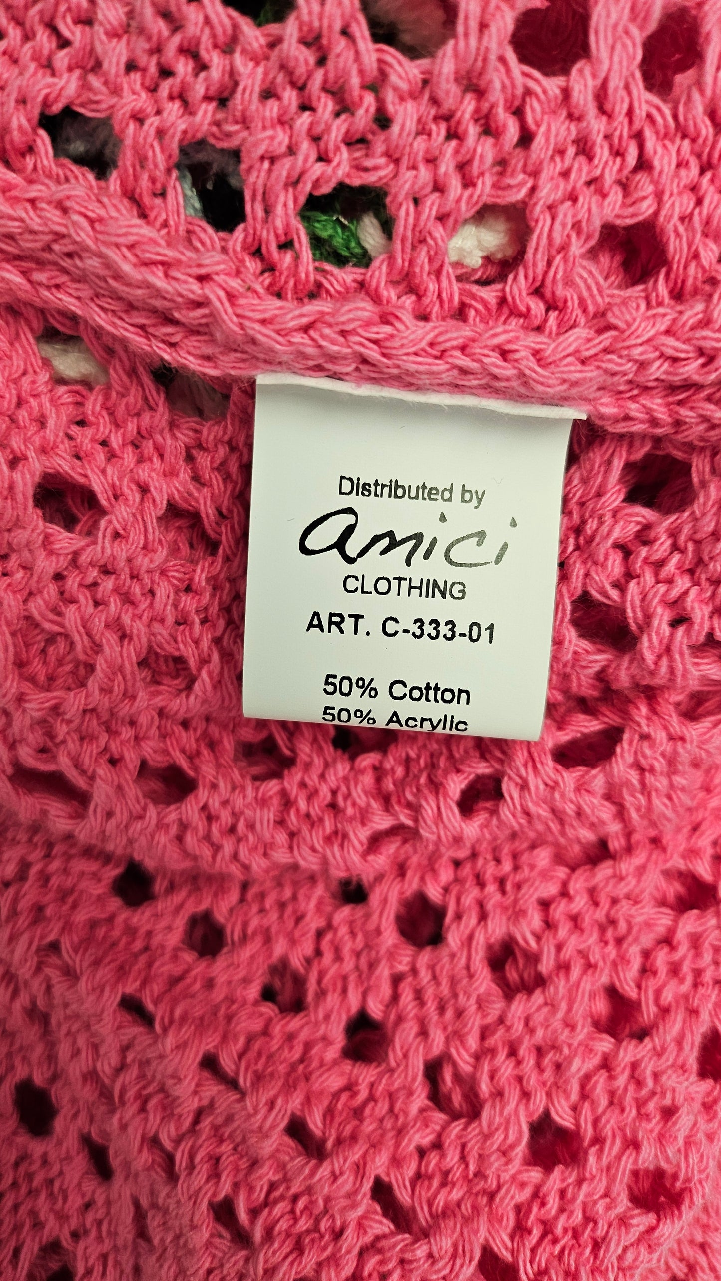 Amici Pink Retro Knit Cardi (14)