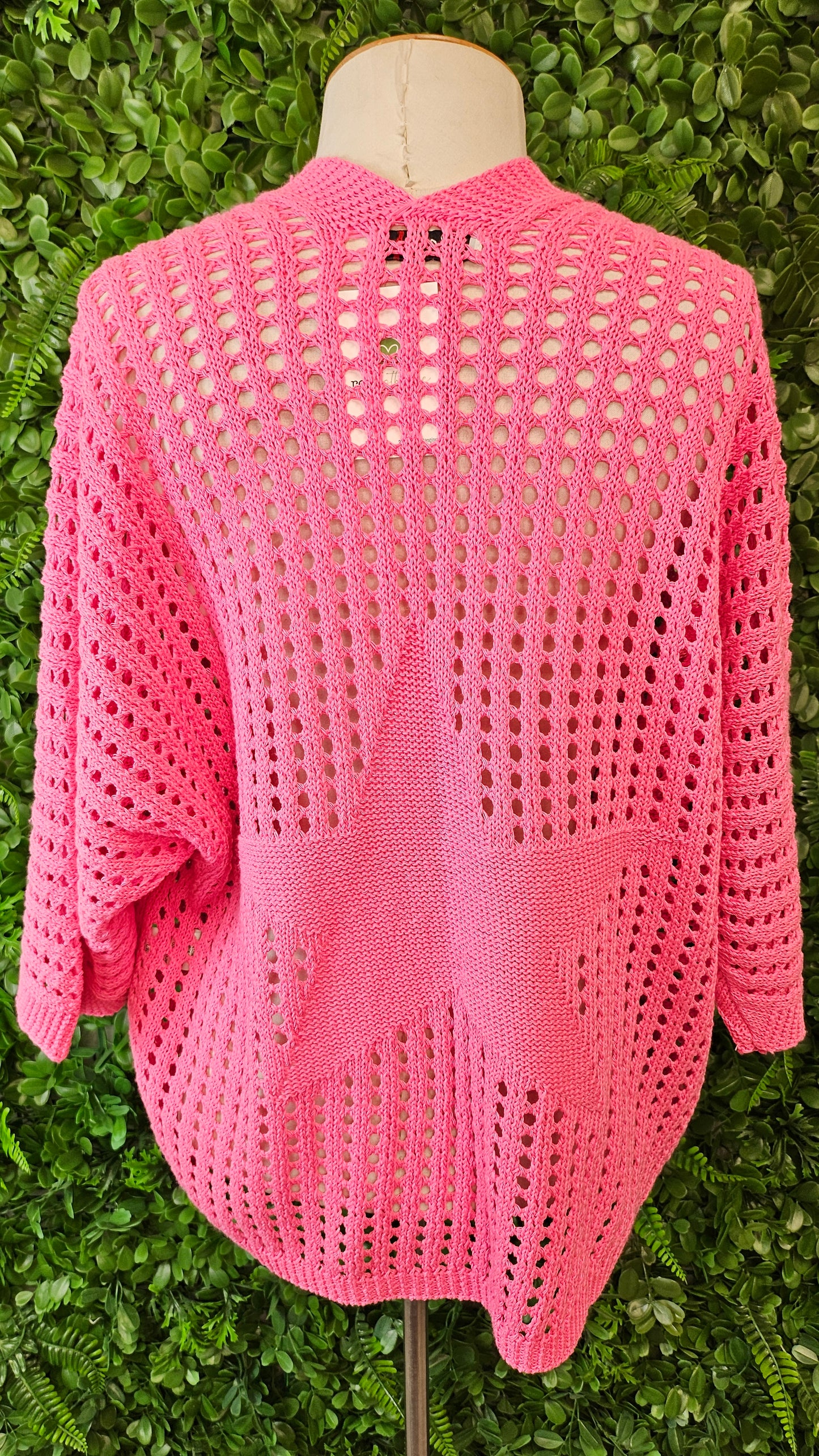 Amici Pink Retro Knit Cardi (14)