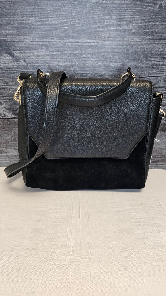 Mi Piaci Black Suede Front Bag 30x22