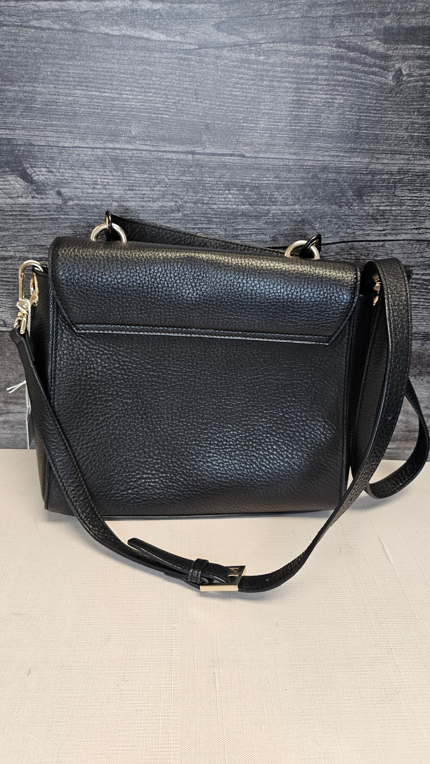 Mi Piaci Black Suede Front Bag 30x22