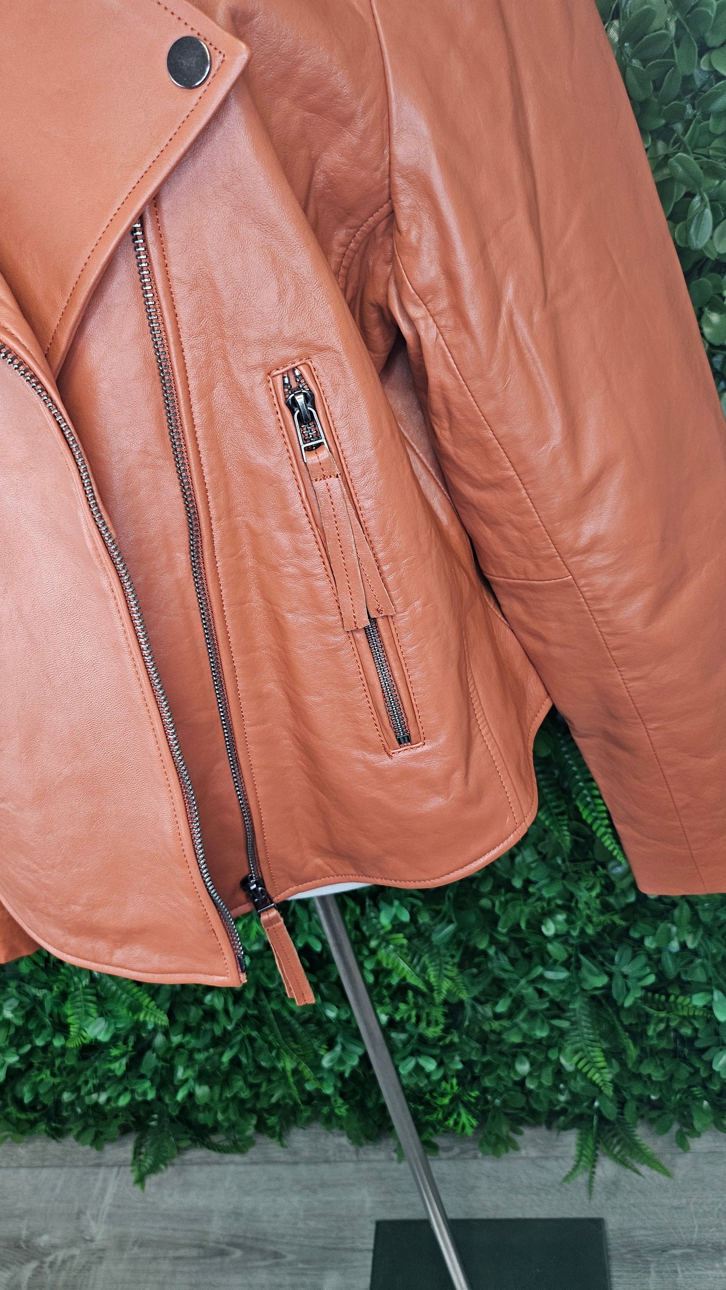 Lemon Tree Burnt Orange Leather Jacket (14)