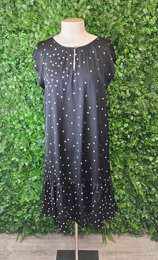 Veronika Maine Black Polka Dot Dress (8)