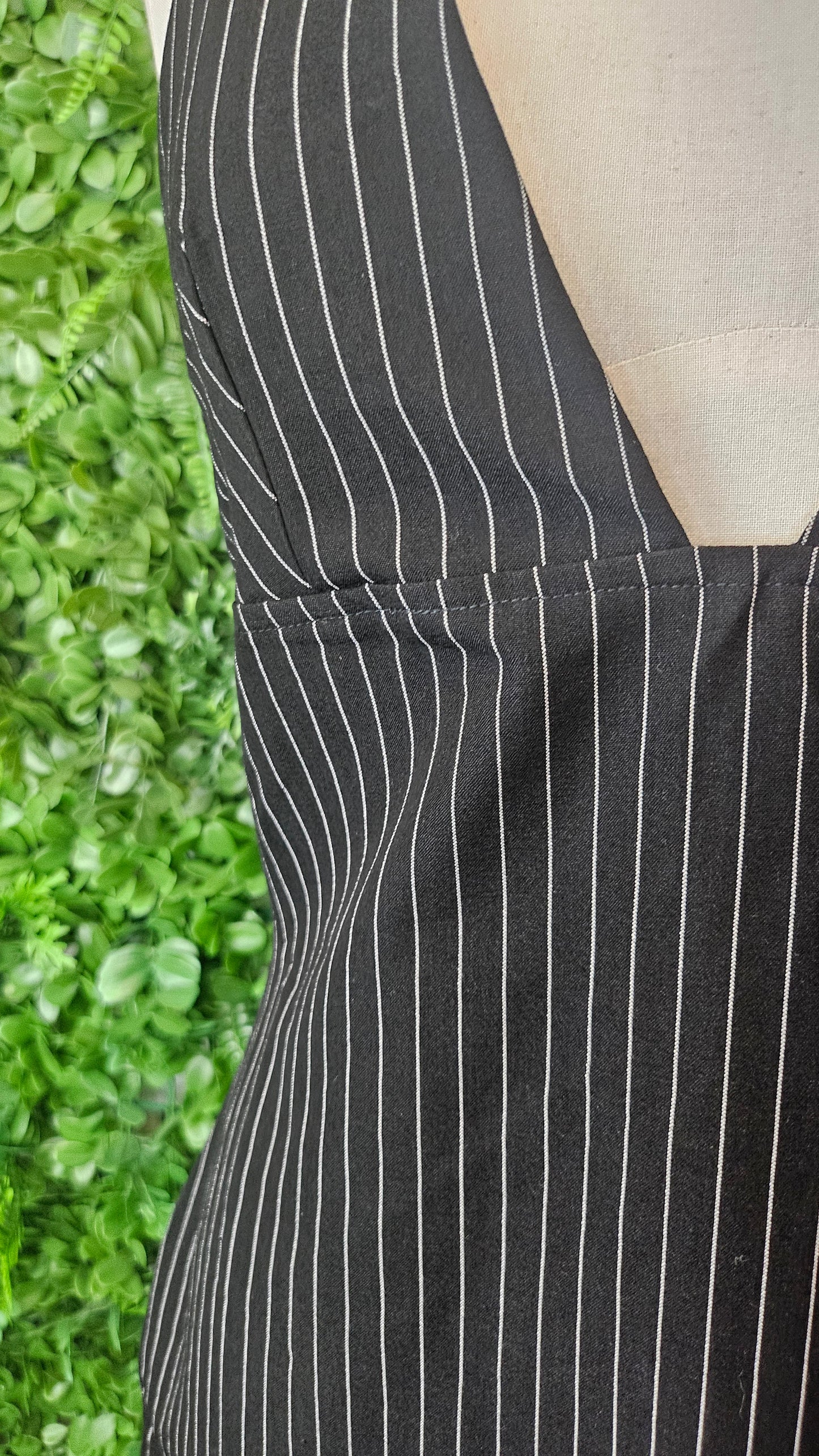 Motel Black/White Pinstripe Dress (12)