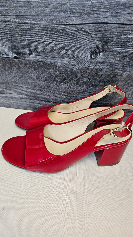 Hogl Red Patent Slingback Heel (38)