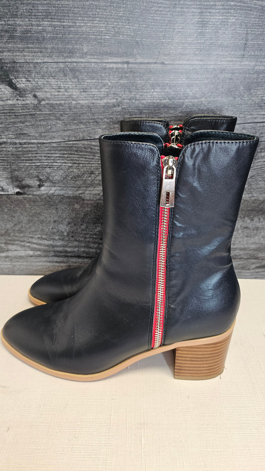 Andrea Biani Navy Red Zip Boot BNWT (39)