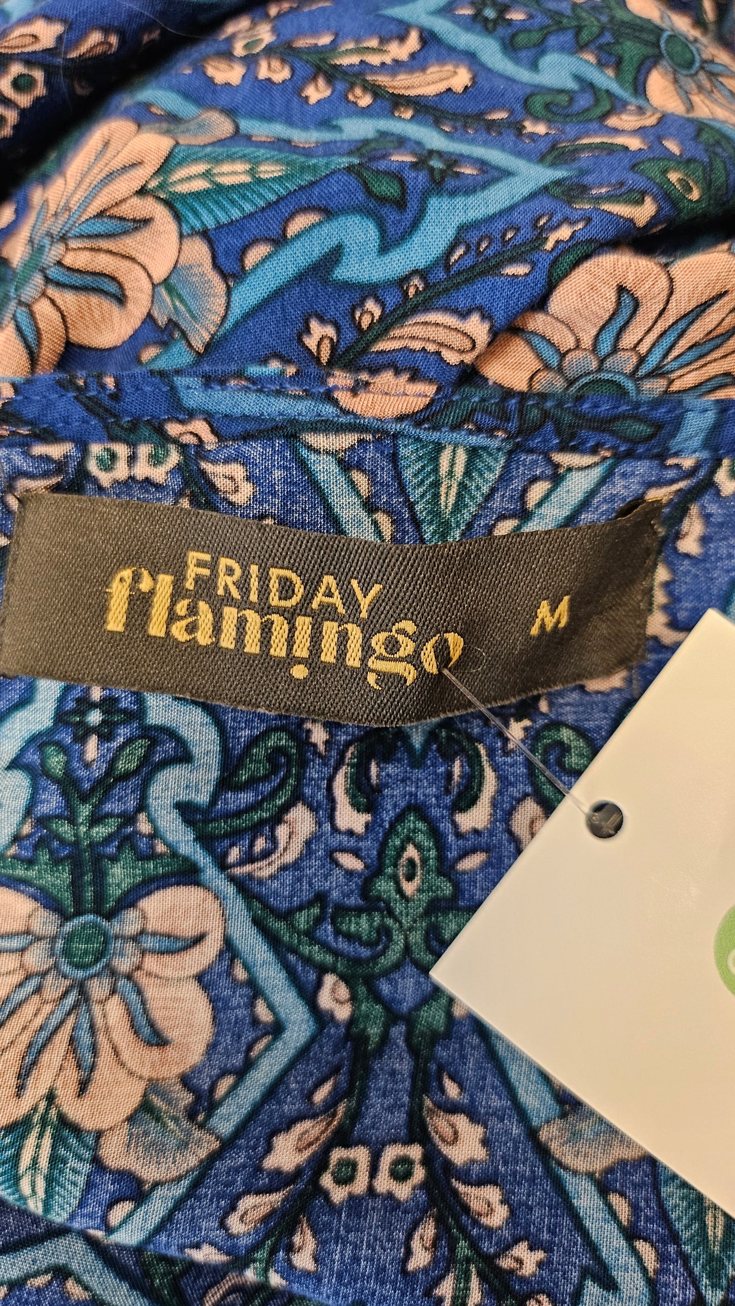 Friday Flamingo Blue Wrap Top (16-18)