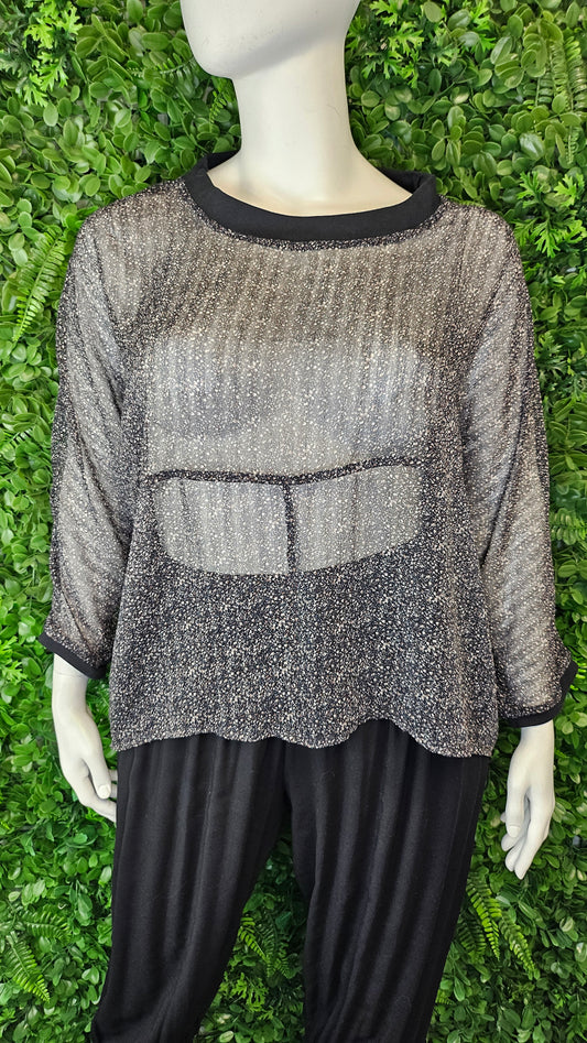 Playlist Print Sheer Top (18-20)