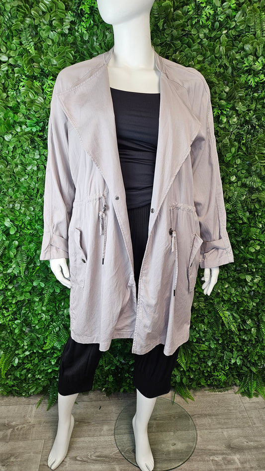 Jigsaw Taupe Draped Trench (20)