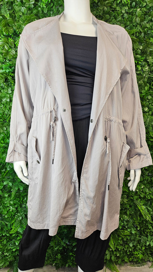 Jigsaw Taupe Draped Trench (20)