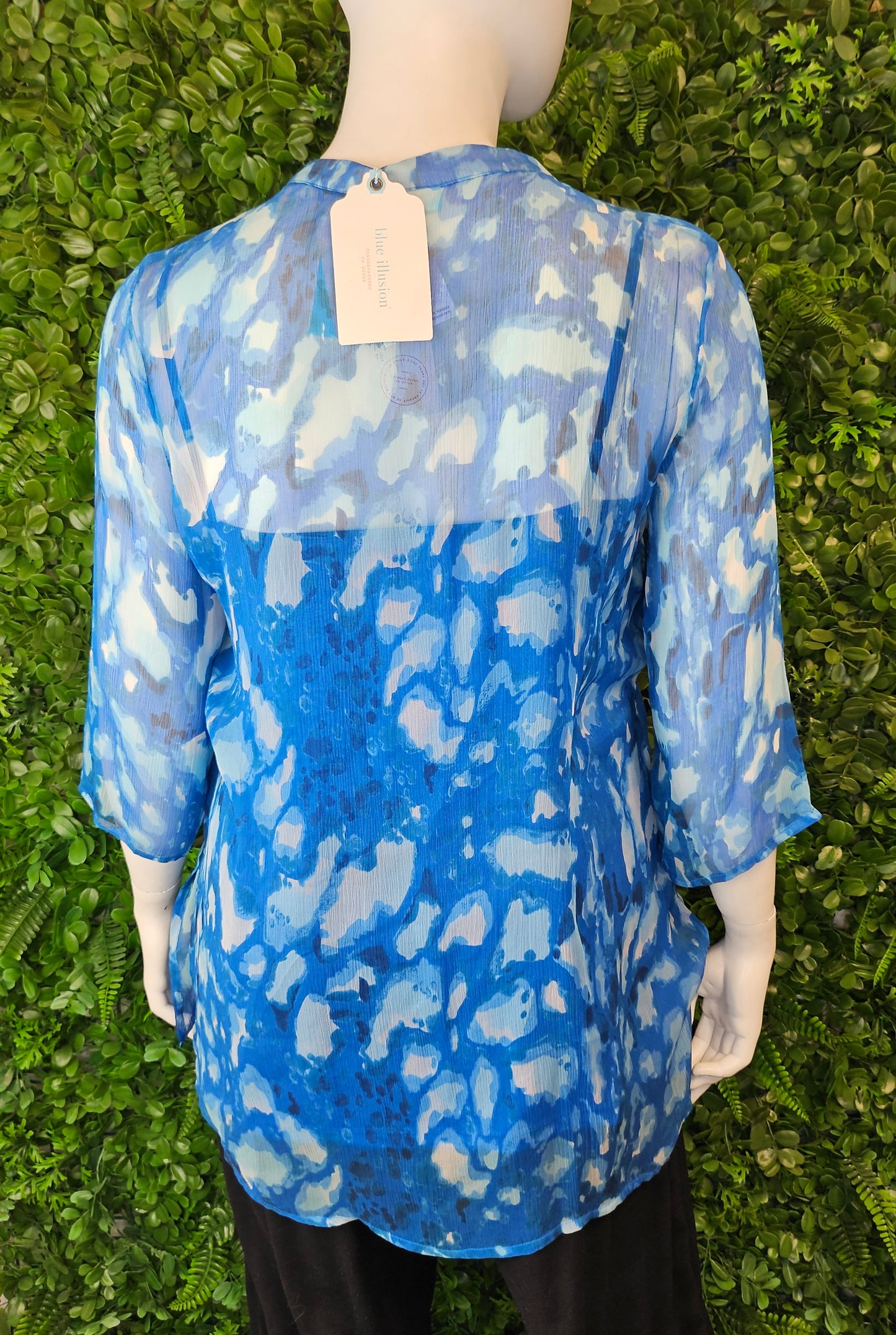 Blue Illusion Blue Kaftan Top BNWT (18)