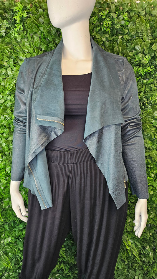 Whistle Green Faux Suede Jacket (18)