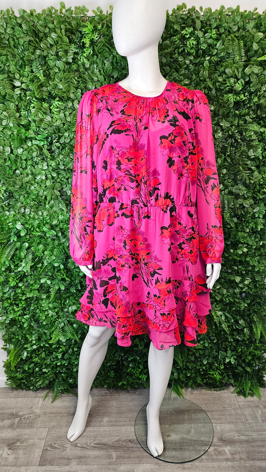 City Chic Pink Floral Mini Dress BNWT (18-20)