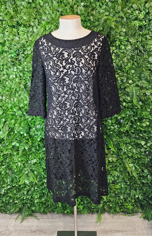 Ricochet Black Lace Slip Dress (12)