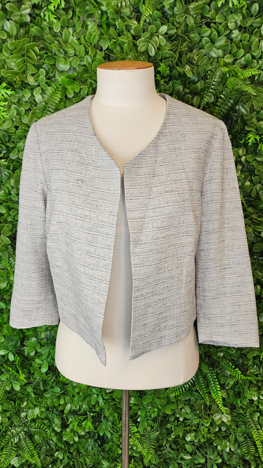 Cable Melbourne Grey Linen Blend Crop Jacket BNWT (10)