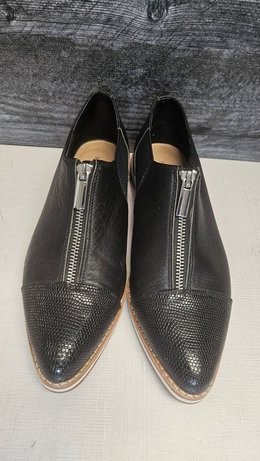 Mi Piaci Black Zipped Loafer (39)