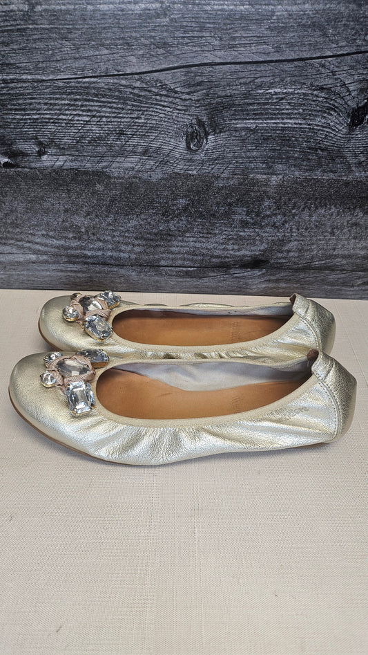 Wonders Gold Diamante Ballet Flats (39)