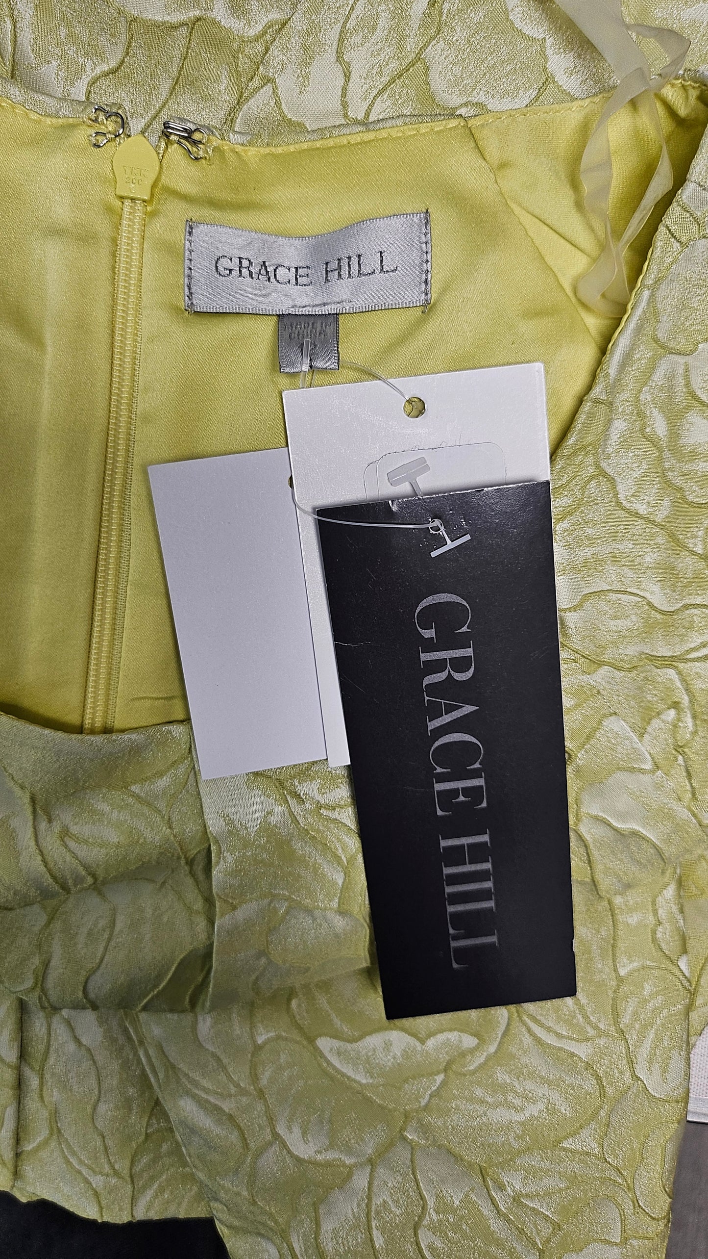 Grace Hill Yellow Jacquard Dress BNWT (12)