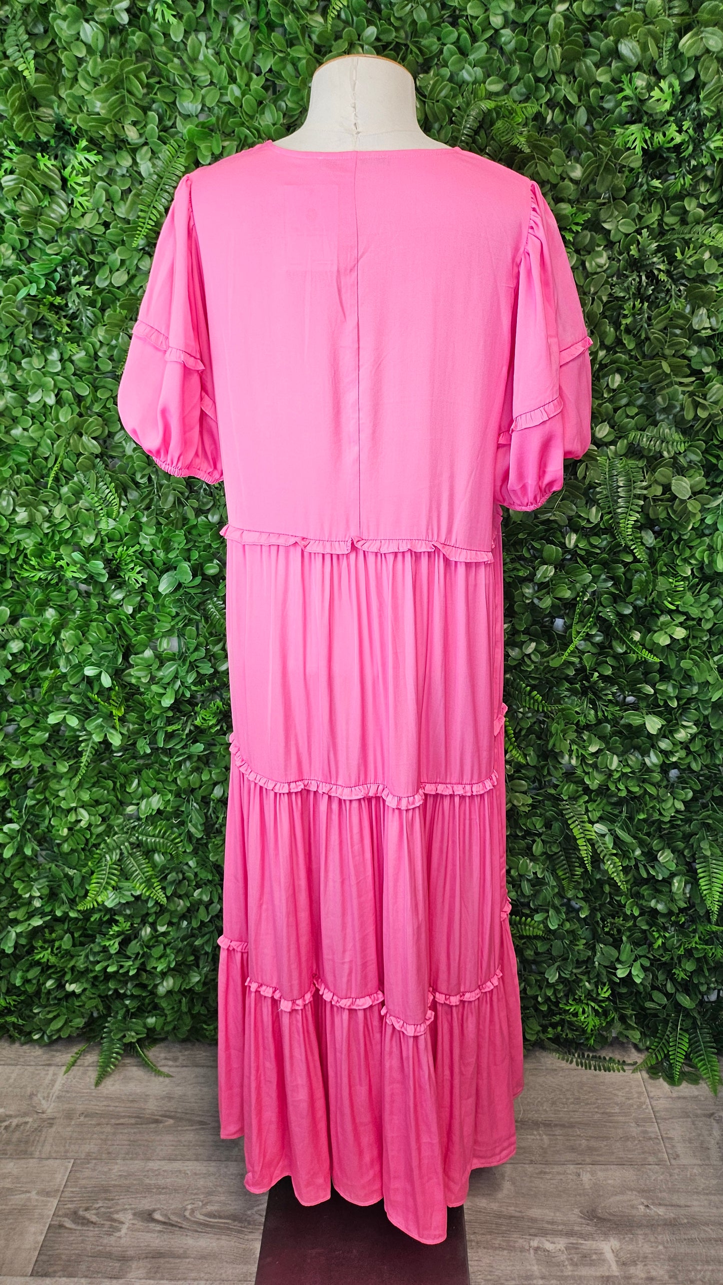 Decjuba Pink Sateen Dress (10)