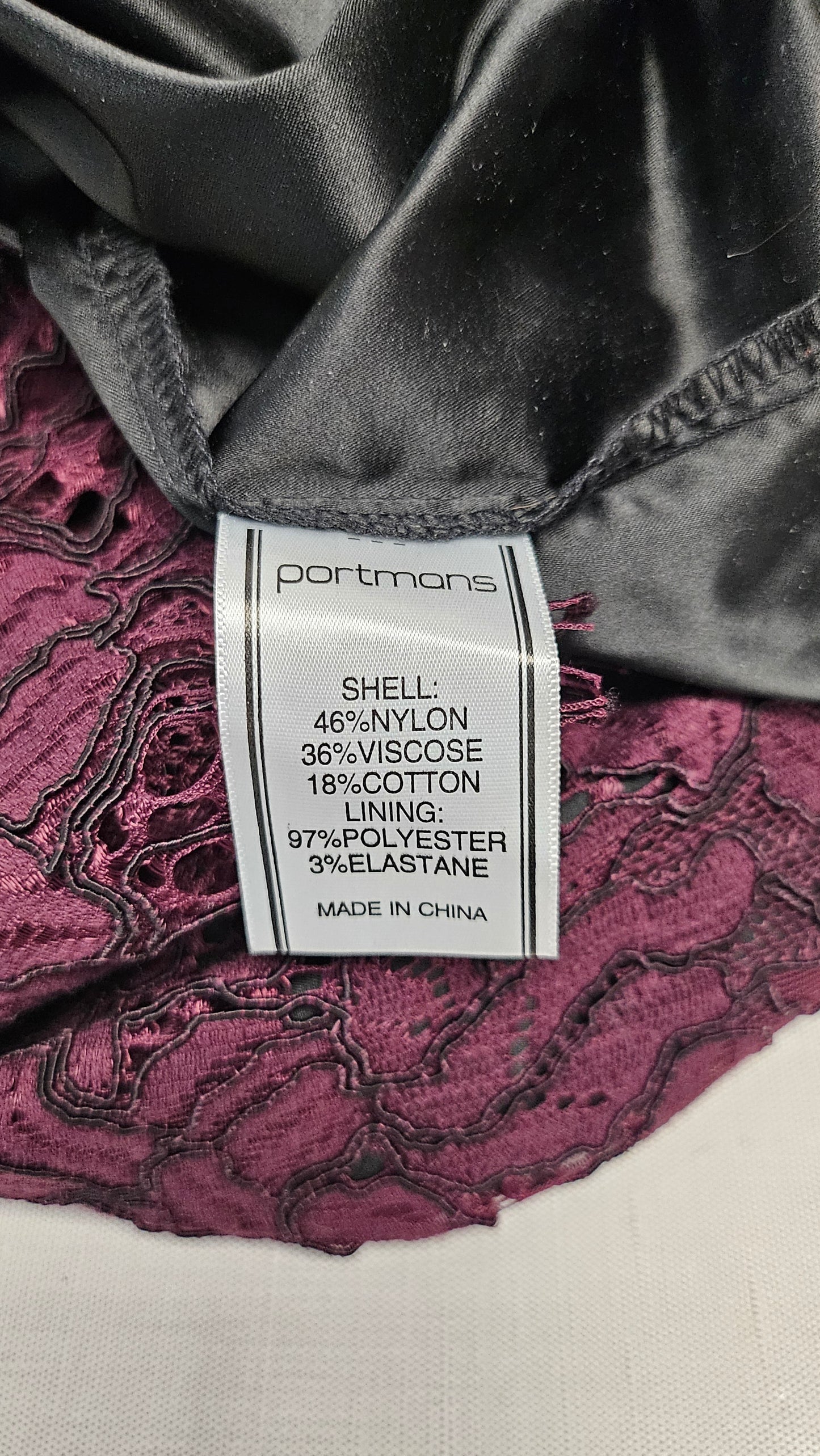 Portmans Burgundy Lace Dress (14)