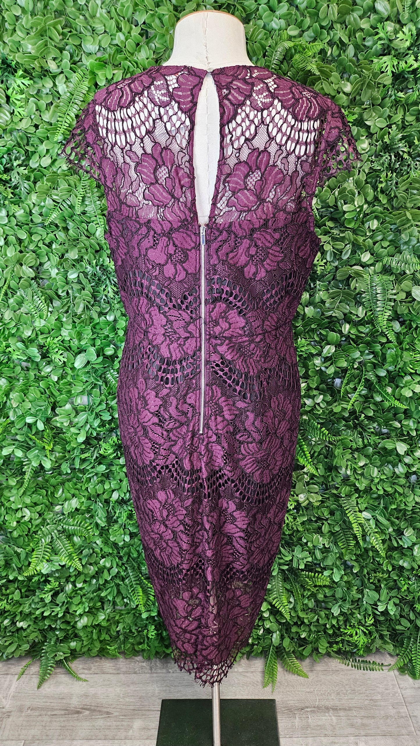 Portmans Burgundy Lace Dress (14)