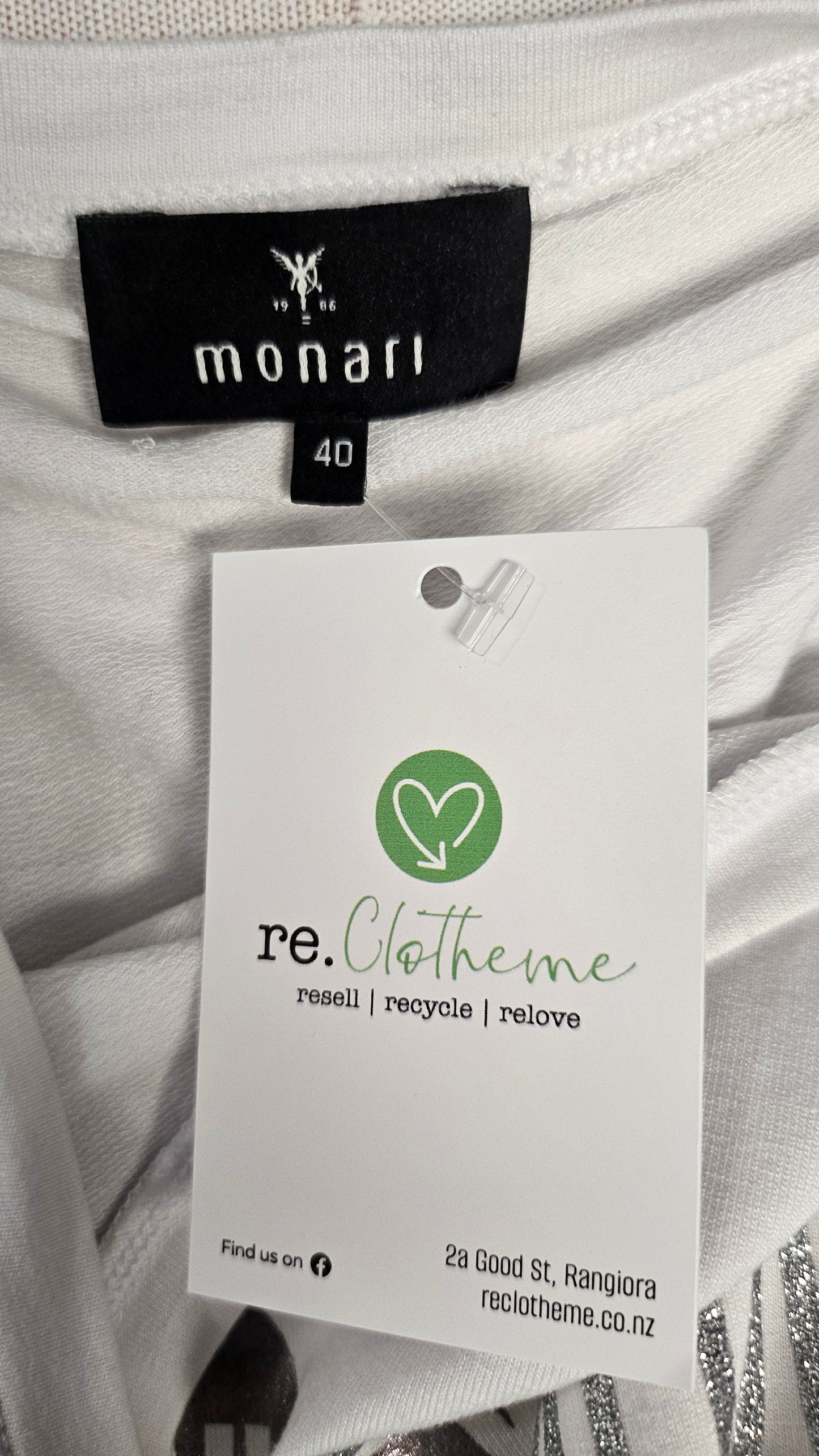 Monari White Silver Print Tee (12)