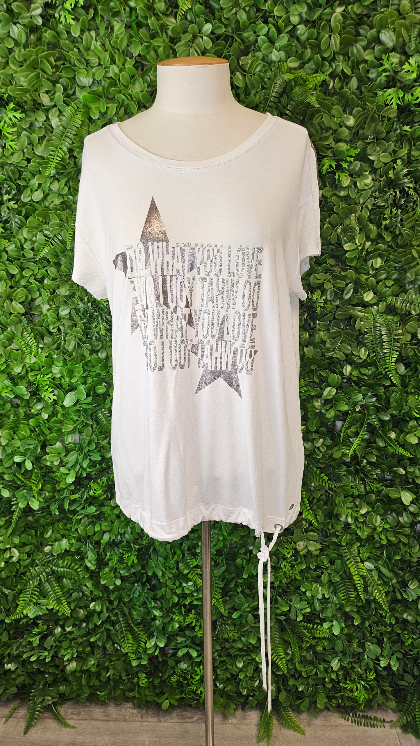 Monari White Silver Print Tee (12)