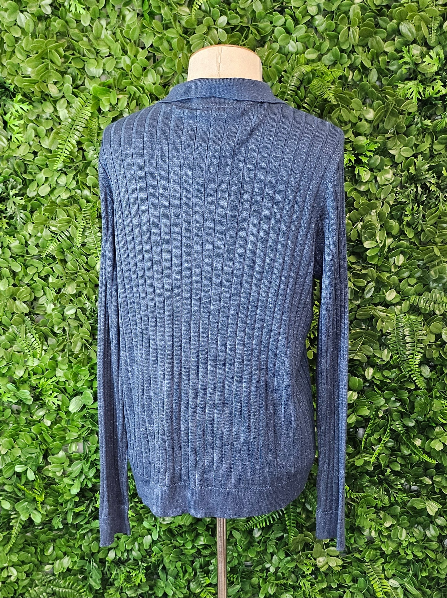 Jigsaw Blue Lurex Knit Top BNWT (14)