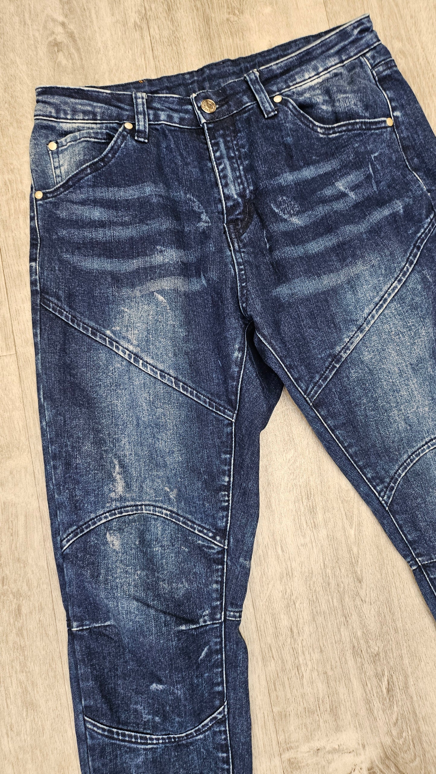 Mi Moso Blue Wash Distressed Jean (10)