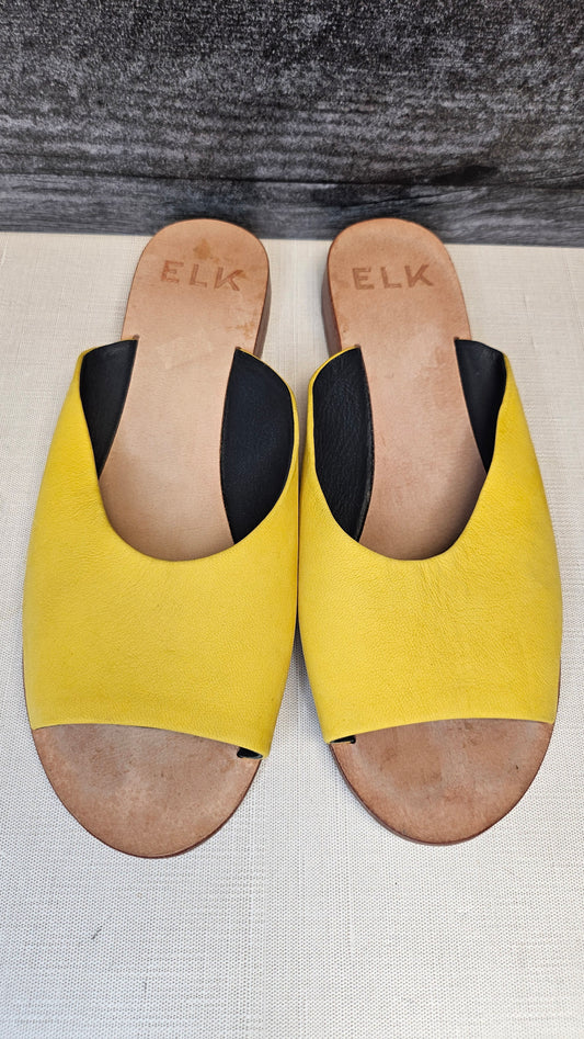 Elk Yellow Leather Slide (41)