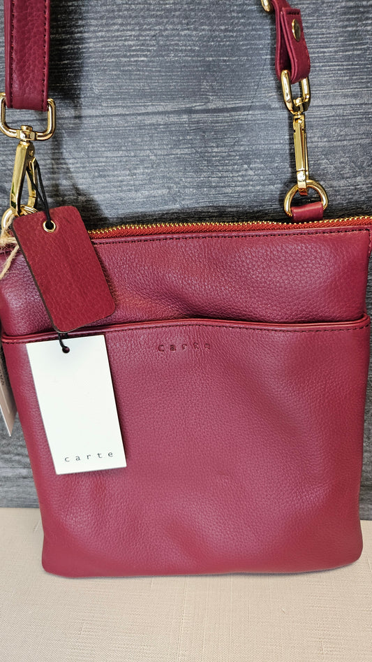 Carte Burgundy Shoulder Bag BNWT 22x25x6cm